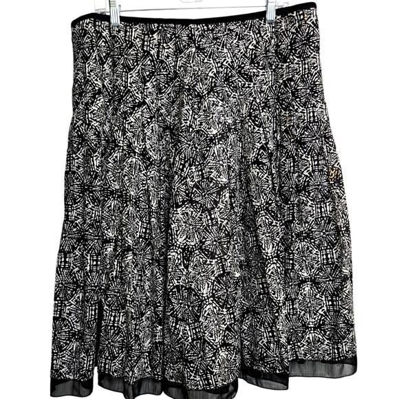 Christopher & Banks Women’s Black & White Print Skirt – Size 12 - Picture 1 of 7